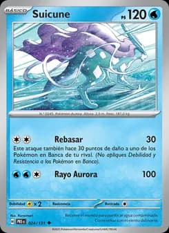 Suicune card in Spanish
