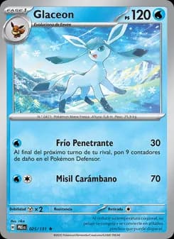 Glaceon card in Spanish