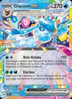 Glaceon ex card in Spanish