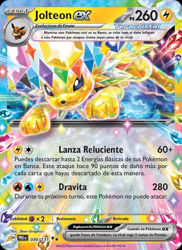 Jolteon ex card in Spanish