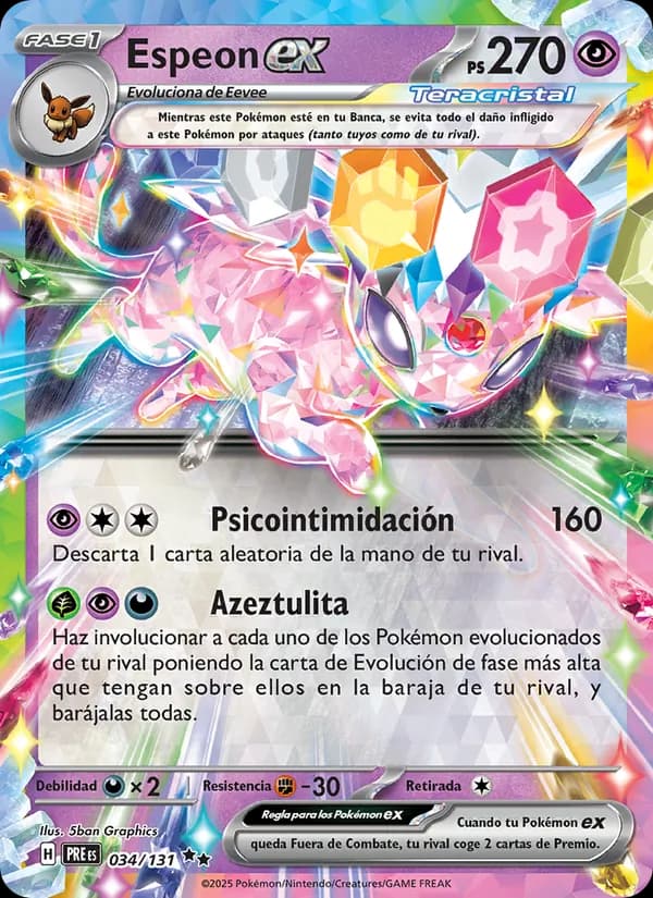 Espeon ex card in Spanish