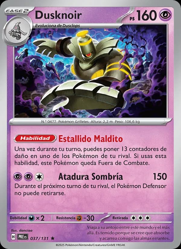 Dusknoir card in Spanish