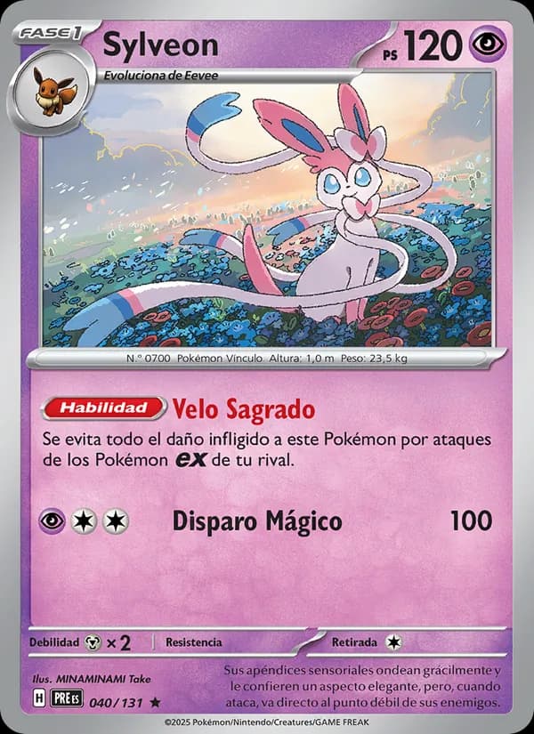 Sylveon card in Spanish