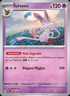 Sylveon card in Spanish