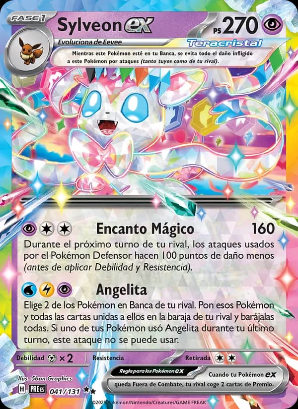 Sylveon ex card in Spanish