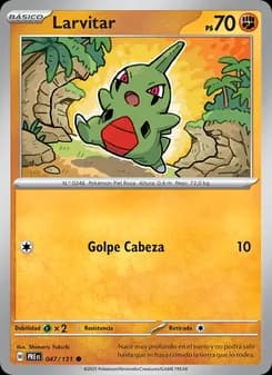 Larvitar card in Spanish