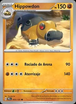 Hippowdon card in Spanish
