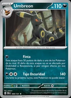 Umbreon card in Spanish