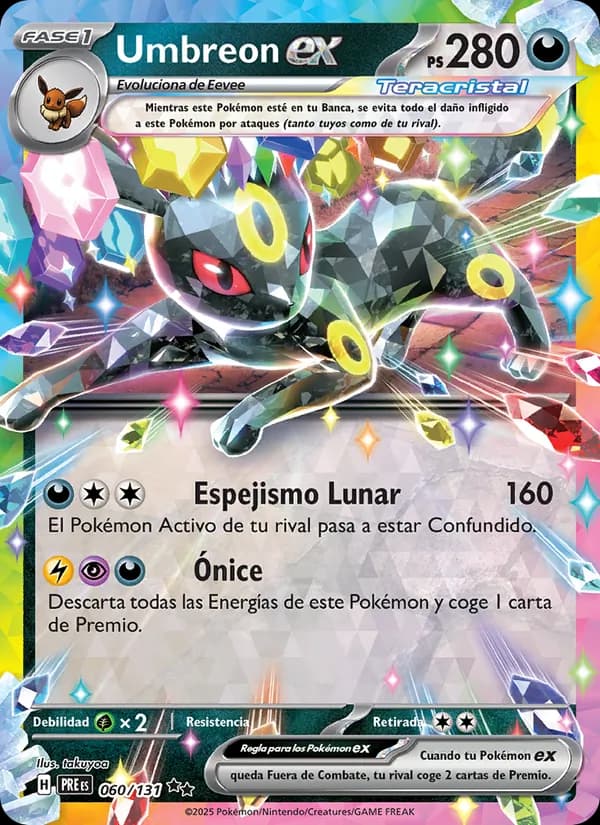 Umbreon ex card in Spanish