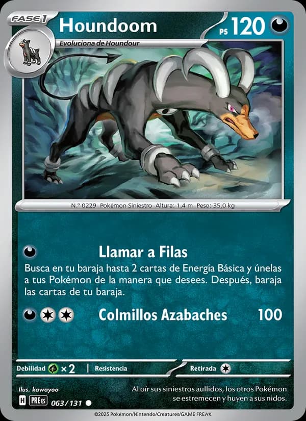 Houndoom card in Spanish