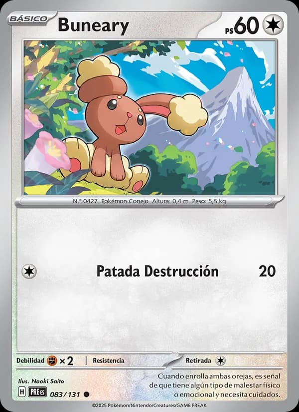 Buneary card in Spanish