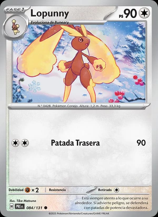 Lopunny card in Spanish