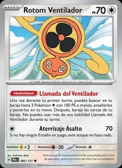 Rotom Ventilador card in Spanish
