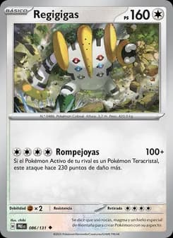 Regigigas card in Spanish