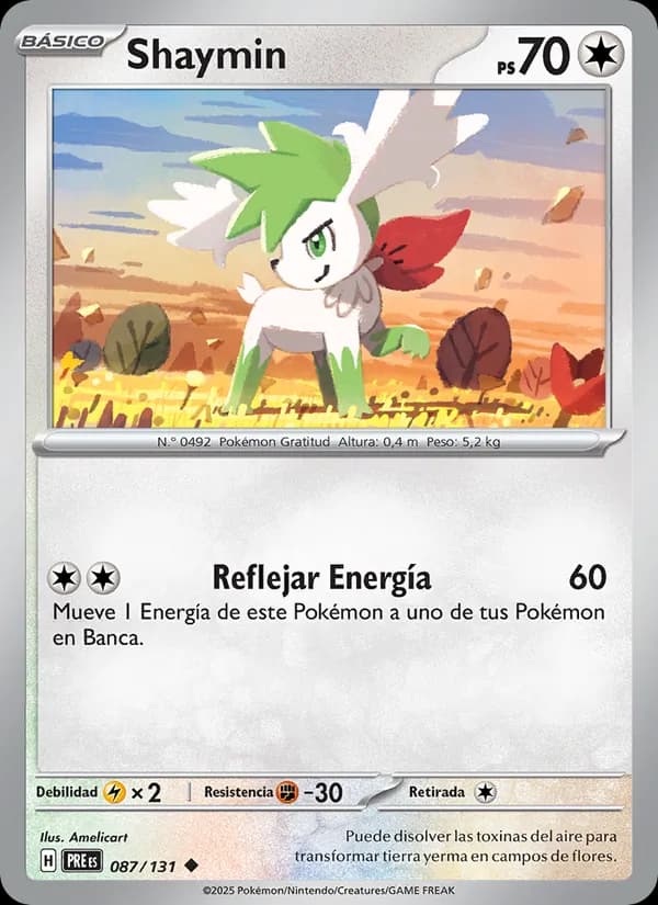 Shaymin card in Spanish