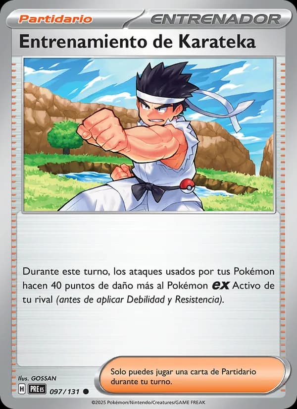 Entrenamiento de Karateka card in Spanish