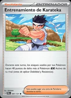 Entrenamiento de Karateka card in Spanish