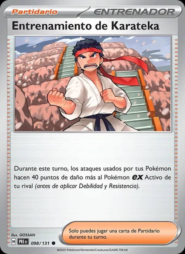 Entrenamiento de Karateka card in Spanish