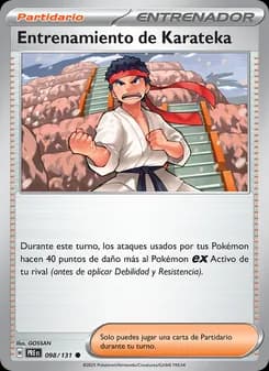 Entrenamiento de Karateka card in Spanish
