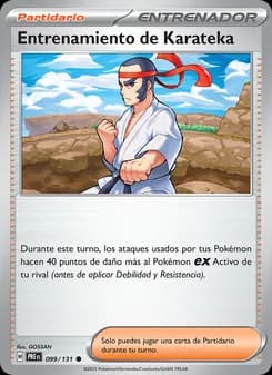 Entrenamiento de Karateka card in Spanish