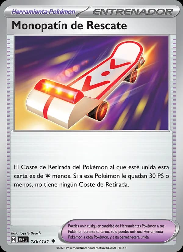 Monopatín de Rescate card in Spanish