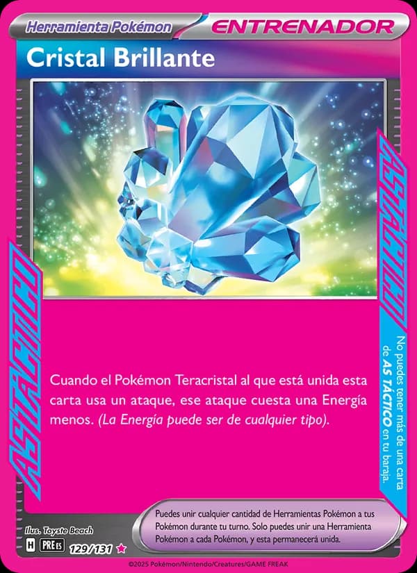 Cristal Brillante card in Spanish
