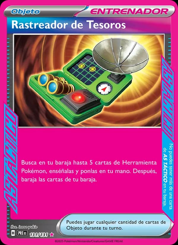 Rastreador de Tesoros card in Spanish