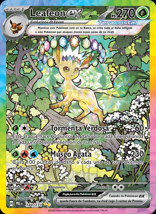 Leafeon ex card in Spanish