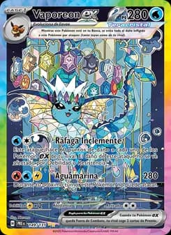 Vaporeon ex card in Spanish
