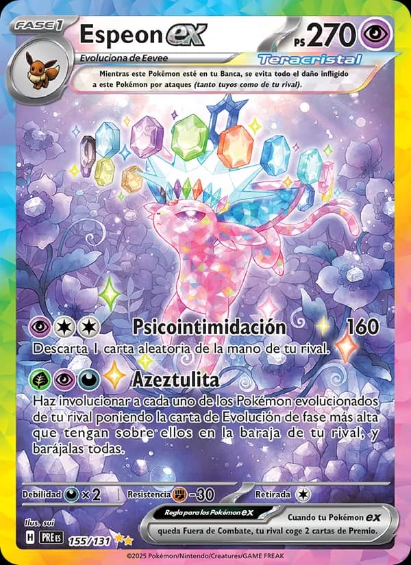 Espeon ex card in Spanish