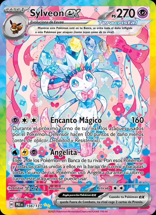 Sylveon ex card in Spanish