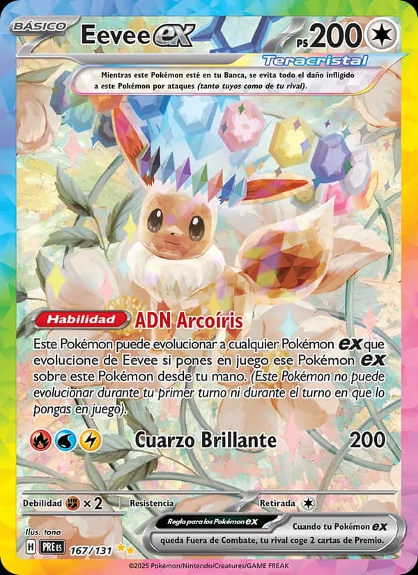 Eevee ex card in Spanish