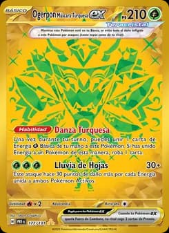 Ogerpon Máscara Turquesa ex card in Spanish
