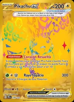 Pikachu ex card in Spanish