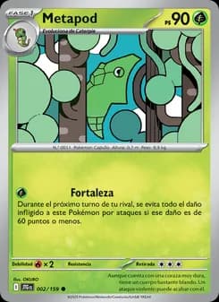 Metapod card in Spanish