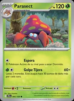 Parasect card in Spanish