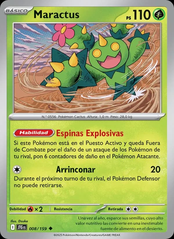 Maractus card in Spanish