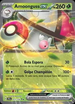 Amoonguss ex card in Spanish