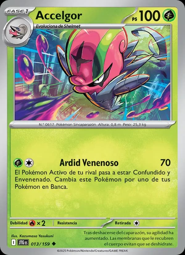 Accelgor card in Spanish