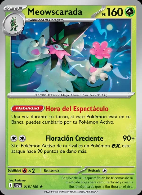 Meowscarada card in Spanish