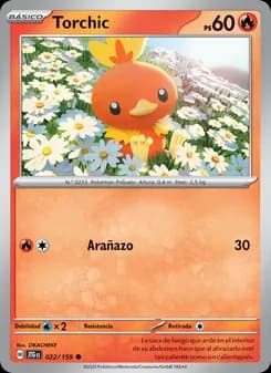 Torchic card in Spanish