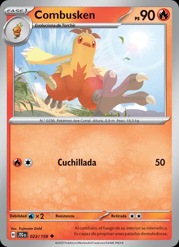Combusken card in Spanish