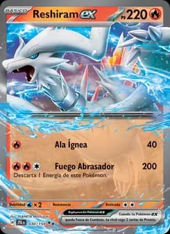 Reshiram ex card in Spanish