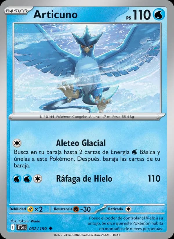 Articuno card in Spanish