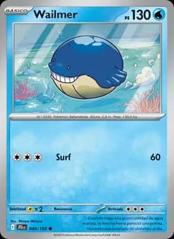 Wailmer card in Spanish