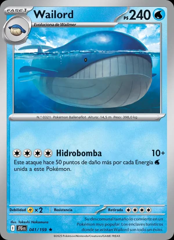Wailord card in Spanish