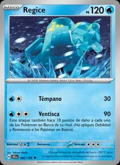 Regice card in Spanish