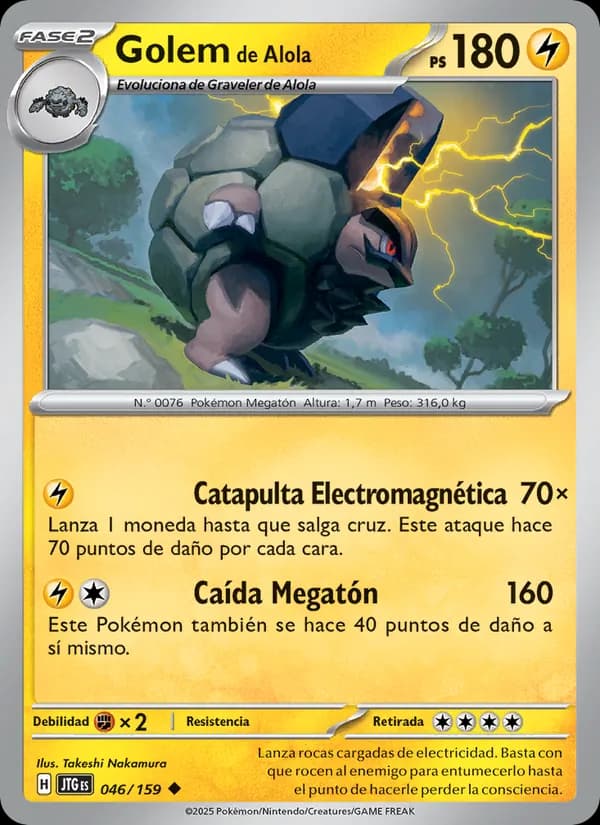 Golem de Alola card in Spanish