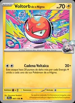 Voltorb de e-Nigma card in Spanish