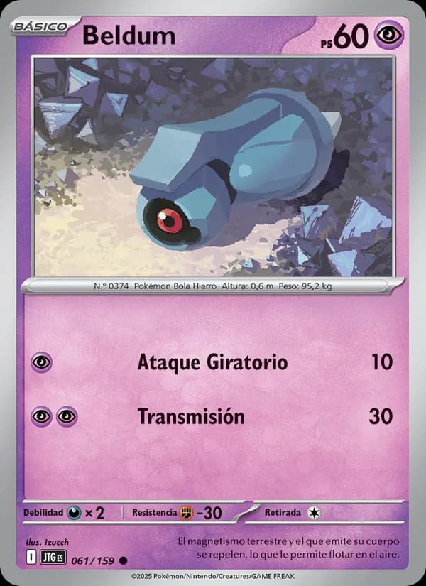 Beldum card in Spanish